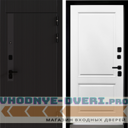 Дверной континент ДК-20 Черный софт  Классика 2П Силк Сноу