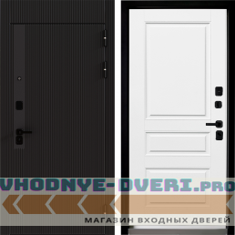Дверной континент ДК-20 Черный софт  Классика 3П Силк Сноу