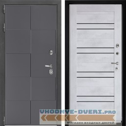 Входная дверь Дверной континент ДК-3 606 Графит абсолют софт ЦСБ-49 Бетон серый