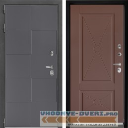 Входная дверь Дверной континент ДК-3 606 Графит абсолют софт ФЛ-617 Ясень шоколад