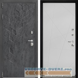 Входная дверь Дверной континент ДК-3 Бетон графит ФЛ-655 Лофт капучино (наружная)