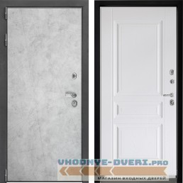 Входная дверь Дверной континент ДК-3 Лофт бетон натуральный ФЛ-243 Альберо браш серебро 1.5 мм