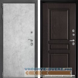 Дверь Входная дверь Дверной континент ДК-3 Лофт бетон натуральный ФЛ-243 Фактурный шоколад (наружная)