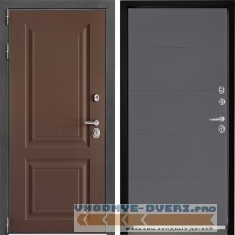 Входная дверь Дверной континент ДК-3 Ясень шоколад ФЛ-649 Софт графит абсолют