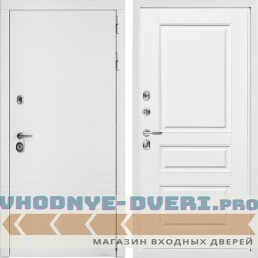 Входная дверь Дверной континент ДК-7 Софт белый снег Классика Силк Сноу