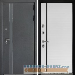 Входная дверь Дверной континент ДК-8 Термо 757 Рикамо софт черное стекло
