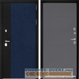 Входная дверь Дверной континент ДК-9 Софт темно-синий ФЛ-649 Софт графит абсолют