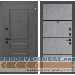 Входная дверь орлеан 25 - бетон светлый, черный молдинг купить за 37100 руб. у производителя Лабиринт