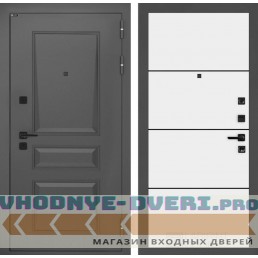 Входная дверь орлеан 25 - белый софт, черный молдинг купить за 37100 руб. у производителя Лабиринт