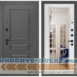 Входная дверь орлеан с зеркалом фацет - белый софт купить за 40900 руб. у производителя Лабиринт