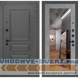 Входная дверь орлеан с зеркалом 18 - бетон светлый купить за 38100 руб. у производителя Лабиринт
