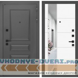 Входная дверь орлеан с зеркалом 19 - белый софт купить за 38100 руб. у производителя Лабиринт
