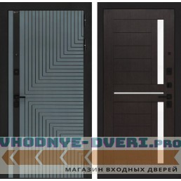 Входная дверь CREDOR 02 - Венге, стекло белое