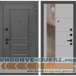 Входная дверь орлеан с зеркалом 19 - грей софт купить за 38100 руб. у производителя Лабиринт