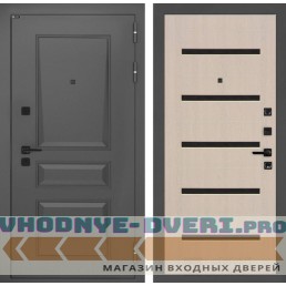 Входная дверь орлеан 01 - беленый дуб, стекло черное купить за 37500 руб. у производителя Лабиринт