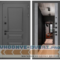 Входная дверь орлеан с зеркалом максимум - бетон светлый купить за 38900 руб. у производителя Лабиринт