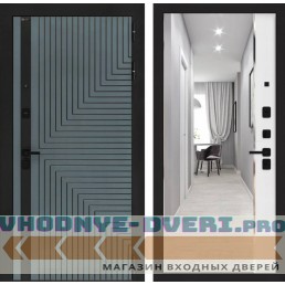 Входная дверь CREDOR с зеркалом Панорама - Белый софт