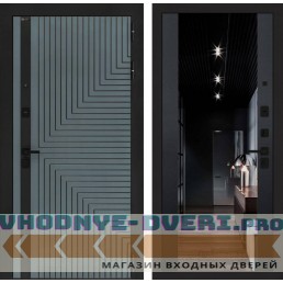 Входная дверь CREDOR с Зеркалом тонированным Максимум - Черный кварц