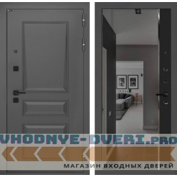 Входная дверь орлеан с зеркалом панорама с тонировкой - черный кварц купить за 40500 руб. у производителя Лабиринт