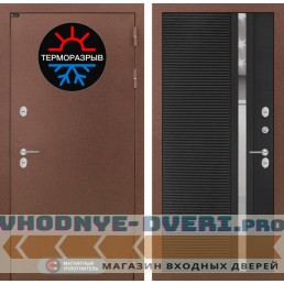 Входная Дверь Лабиринт Термо Магнит 31 - Черный кварц, зеркальная вставка с тонировкой