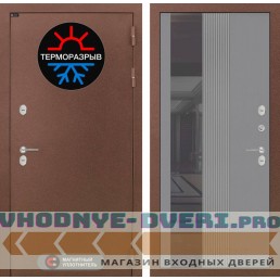 Входная Дверь Лабиринт Термо Магнит с Зеркалом 32 тонированным - Серый рельеф софт