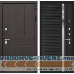 Входная дверь Лабиринт URBAN 31 - Черный кварц, зеркальная вставка с тонировкой