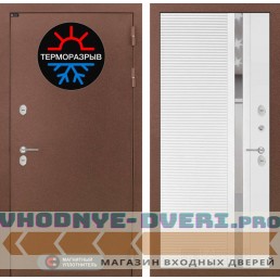 Входная Дверь Лабиринт Термо Магнит 31 - Белый софт, зеркальная вставка с тонировкой