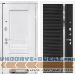 Входная дверь VERSAL 31 - Черный кварц, зеркальная вставка с тонировкой