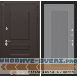Входная дверь Лабиринт Мегаполис 30 - Серый рельеф софт