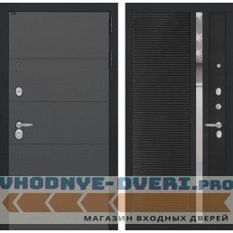 Входная дверь Лабиринт ART 31 - Черный кварц, зеркальная вставка с тонировкой