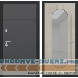 Входная дверь Лабиринт Арт с зеркалом Дольче - Капучино