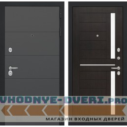 Входная дверь Лабиринт ART 02 - Венге, стекло белое
