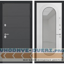 Входная дверь Лабиринт Арт с зеркалом Дольче - Белый софт