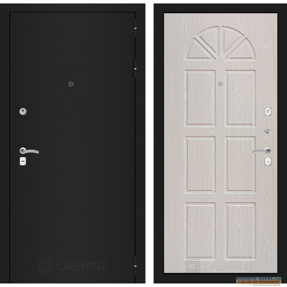 Входная дверь Лабиринт CLASSIC шагрень черная 15 - Алмон 25