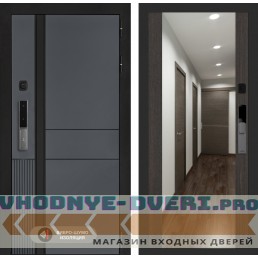 Входная дверь Эволаб Смарт с зеркалом Максимум - Венге