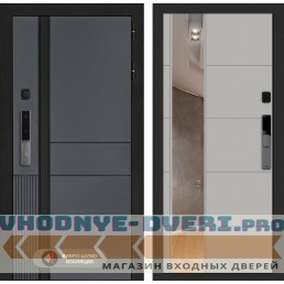 Входная дверь Эволаб Смарт с зеркалом 19 - Грей софт