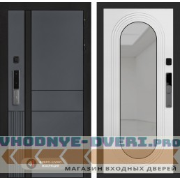 Входная дверь Эволаб Смарт с зеркалом Дольче - Белый софт