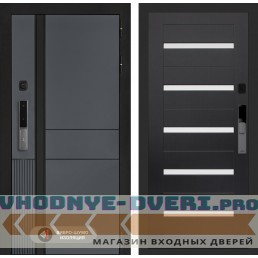 Входная дверь Эволаб Смарт 01 - Венге, стекло белое