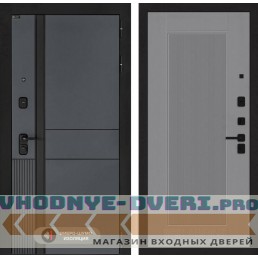 Входная дверь EVOLAB 30 - Серый рельеф софт
