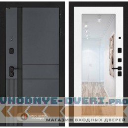 Входная дверь EVOLAB с Зеркалом 18 - Белое дерево