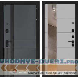 Входная дверь EVOLAB с зеркалом 19 - Грей софт