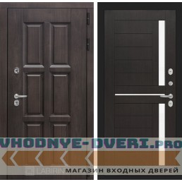 Входная дверь Лондон 02 - Венге, стекло белое