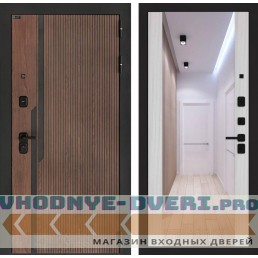 Входная дверь KARMINA с Зеркалом Максимум - Сандал белый