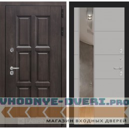Входная дверь Лондон с зеркалом 19 - Грей софт