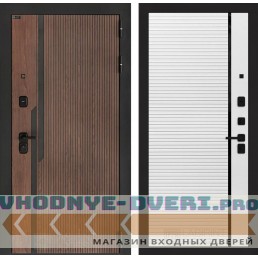 Входная дверь KARMINA 22 - Белый софт, черная вставка