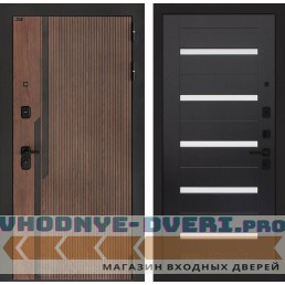 Входная дверь KARMINA 01 - Венге, стекло белое