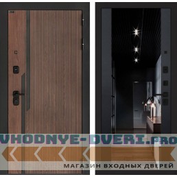 Входная дверь KARMINA с Зеркалом тонированным Максимум - Черный кварц