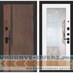 Входная дверь KARMINA с Зеркалом 18 - Белое дерево