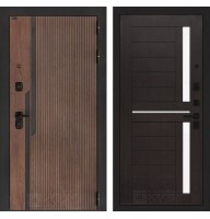 Входная дверь Кармина 02 - Венге, стекло белое