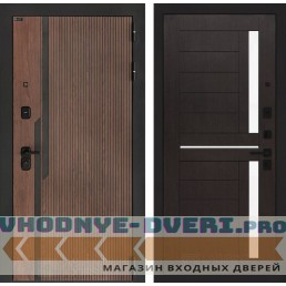 Входная дверь KARMINA 02 - Венге, стекло белое